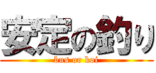 安定の釣り (bus or koi)