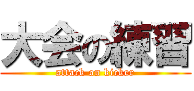 大会の練習 (attack on kicker)