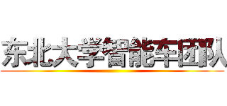 东北大学智能车团队 ()