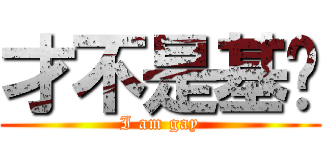 才不是基佬 (I am gay)