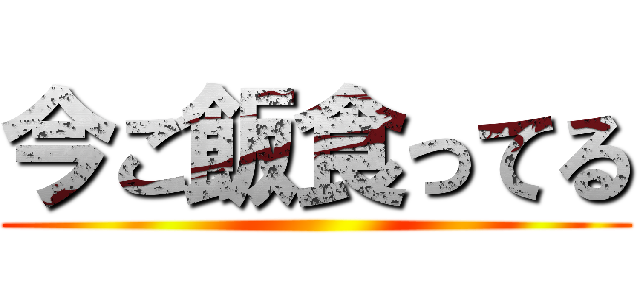 今ご飯食ってる ()