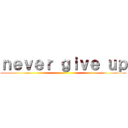 ｎｅｖｅｒ ｇｉｖｅ ｕｐ ()