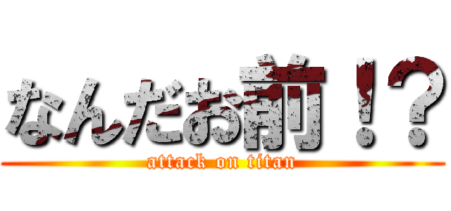 なんだお前！？ (attack on titan)
