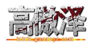高傲泽 (www.gaoaoze.com)