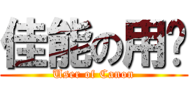 佳能の用户 (User of Canon)