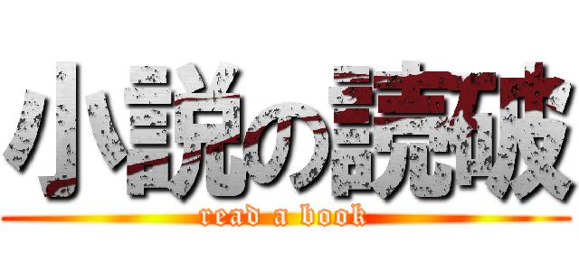 小説の読破 (read a book)