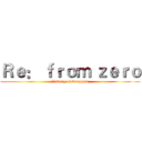 Ｒｅ： ｆｒｏｍ ｚｅｒｏ (history of weapons)