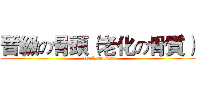晉級の骨頭（老化の骨質） (attack on titan)
