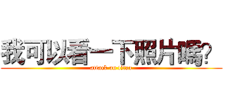 我可以看一下照片嗎？ (attack on titan)