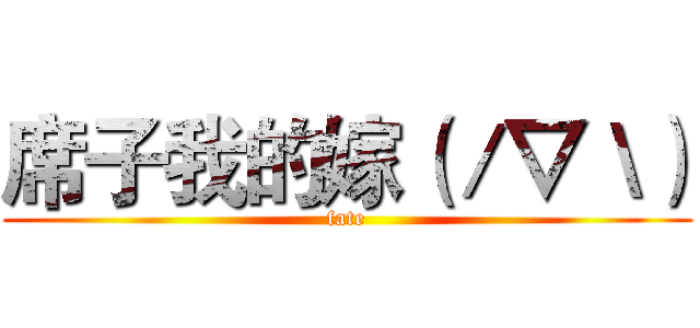 席子我的嫁（／▽＼） (fate)