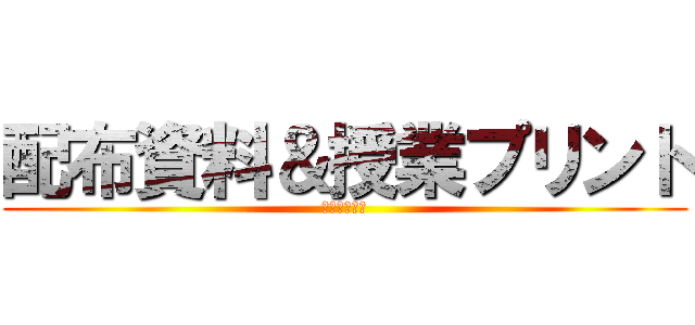 配布資料＆授業プリント (必ず入手せよ)