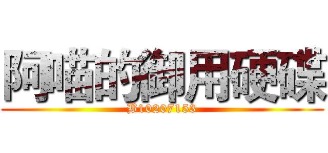 阿喵的御用硬碟 (B10207153)