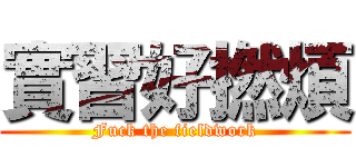 實習好撚煩 (Fuck the fieldwork)