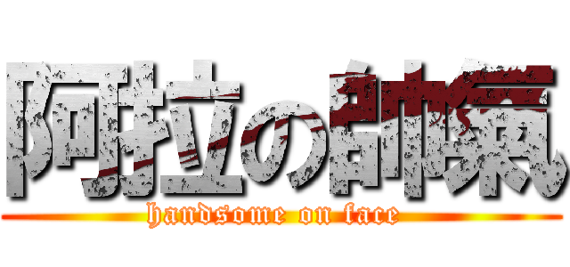 阿拉の帥氣 (handsome on face )