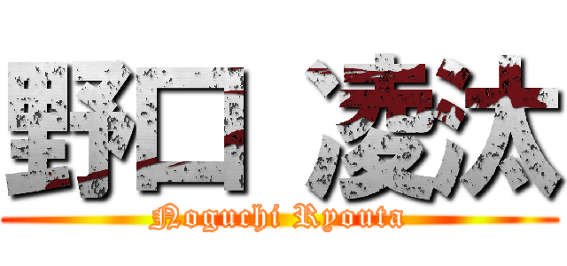 野口 凌汰 (Noguchi Ryouta)