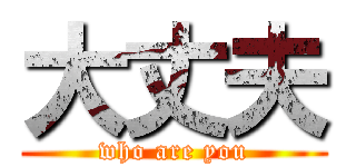 大丈夫 (who are you)