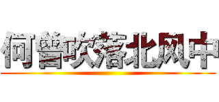 何曾吹落北风中 ()