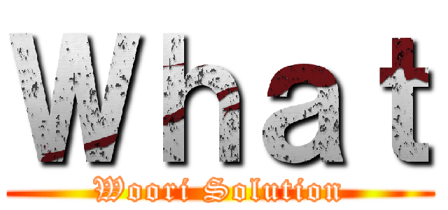 Ｗｈａｔ (Woori Solution)