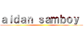 ａｉｄａｎ ｓａｍｂｏｙ  ()
