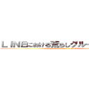 ＬＩＮＥにおける荒らしグループである。 (Is a group vandalism in LINE.)