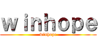 ｗｉｎｈｏｐｅ (winhope)