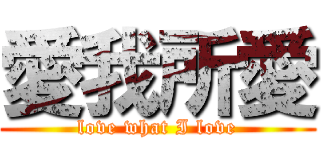 愛我所愛 (love what I love)