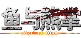 鱼与熊掌 (attack on titan)