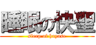 睡眠の快聖 (sleep of hayase)