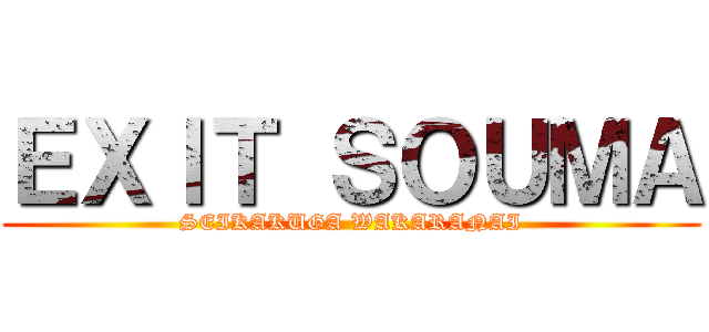 ＥＸＩＴ ＳＯＵＭＡ (SEIKAKUGA WAKARANAI)