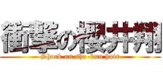 衝撃の櫻井翔 (Shock on sho-kun hair)