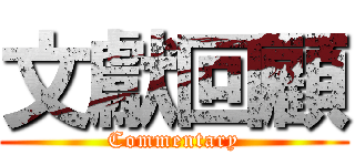 文獻回顧 (Commentary)