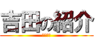 吉田の紹介 (ふふん♪)