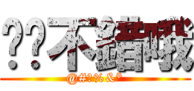 哎喲不錯哦 (@#￥%&*)