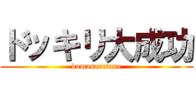 ドッキリ大成功 (damasaretane)