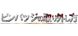 ピンバッジの取り外し方 (attack on titan)