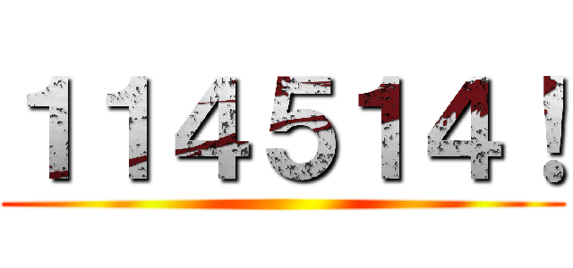１１４５１４！ ()