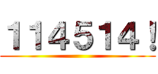 １１４５１４！ ()