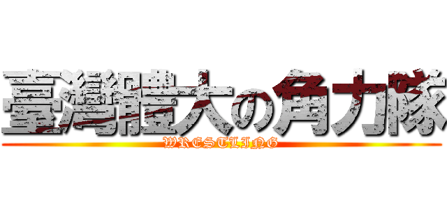 臺灣體大の角力隊 (WRESTLING)
