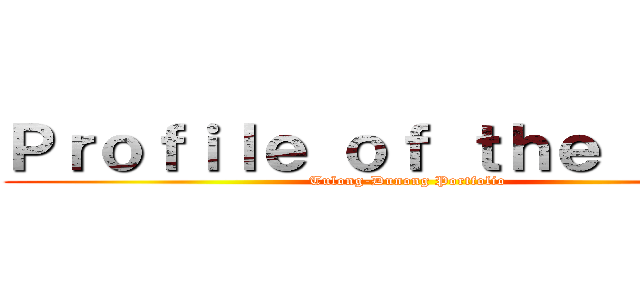 Ｐｒｏｆｉｌｅ ｏｆ ｔｈｅ Ｋｉｄｓ (Tulong-Dunong Portfolio)