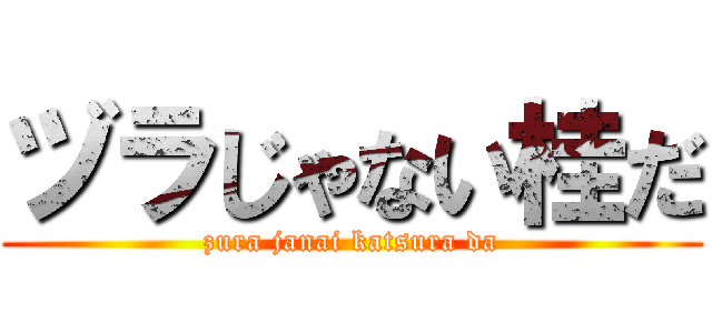 ヅラじゃない桂だ (zura janai katsura da)