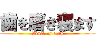 歯を磨き寝ます (Brush my teeth)