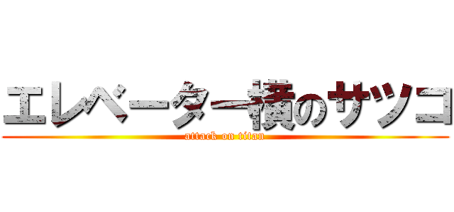 エレベーター横のサツコ (attack on titan)