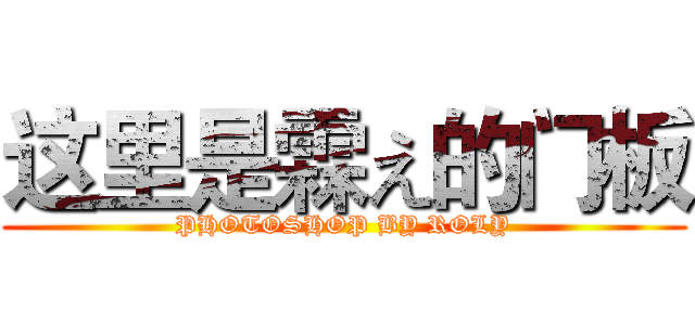 这里是霖え的门板 (PHOTOSHOP BY ROLY)
