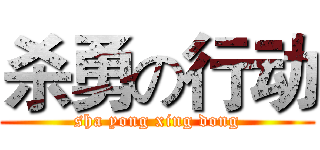 杀勇の行动 (sha yong xing dong)