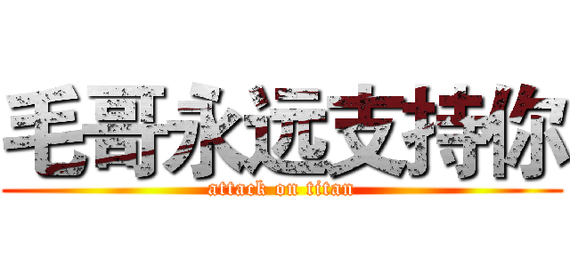 毛哥永远支持你 (attack on titan)