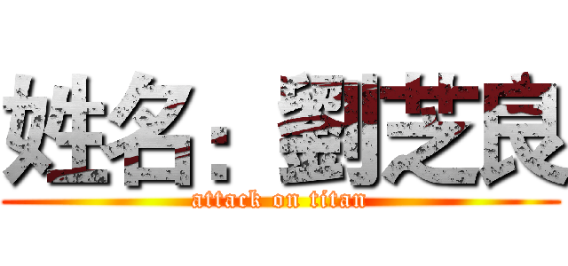 姓名：劉芝良 (attack on titan)