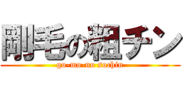 剛毛の粗チン (go-mo-no sochin)