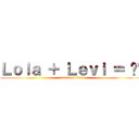 Ｌｏｌａ ＋ Ｌｅｖｉ ＝ ❤️ (attack on titan)