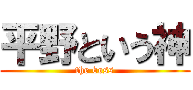 平野という神 (the boss)