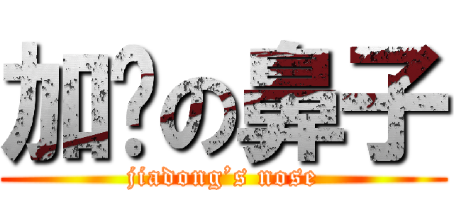 加栋の鼻子 (jiadong’s nose)
